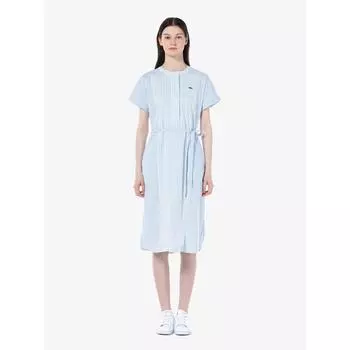 Lacoste Женское платье-рубашка с круглым вырезом и коротким рукавом Ef119e 54g Iy3 q2nEf119e 54gIy3 036