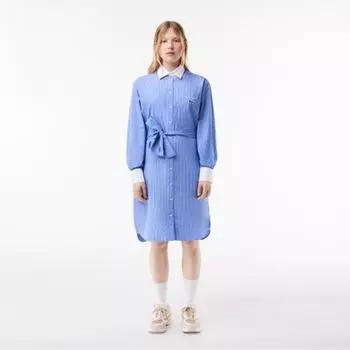 LACOSTE Женское платье-рубашка в полоску [синий]