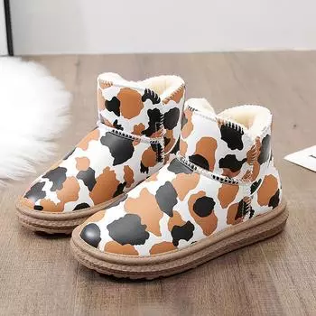 Ladies Snow Boots Elegant with Low Heels Female Shoes Booties Waterproof Ankle Black Boot Fashion 2024 Winter Non Slip Hot Chic 36
