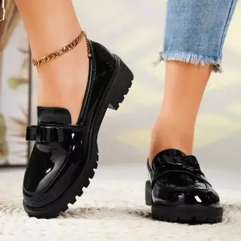 Ladies Spring New Simple Solid Color PU Waterproof Women s Shoes Outdoor Leisure Comfortable Flat Bottom Non-Slip Women s Shoes 36 чёрный