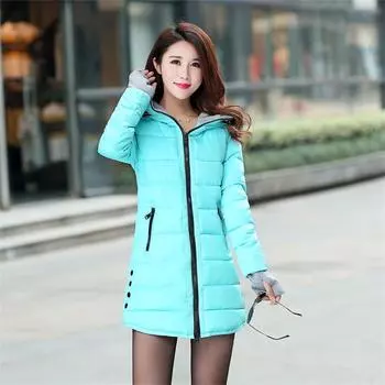 Ladies Womens Winter Coat Long Padded Quilted Puffa Jacket Warm Hooded Size Plus L
