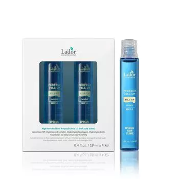 LADOR Hair Fill Up 13 мл x 4 Набор для лечения волос Протеин для восстановления волос