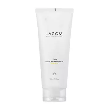 LAGOM Gel to Water Cleanser Утреннее очищающее средство для лица с ароматом мимозы Очищающий гель для лица 220 мл Японский оригинальный продукт