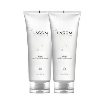 LAGOM Набор из двух средств для умывания Cellup Gel to Water 220 мл*2 шт.