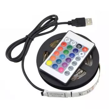 Lai Lighting 0,5/1/2/3/5 м USB DC5V 5050 Гибкая светодиодная лента SMD с 24 клавишами контроллера RGB 1M