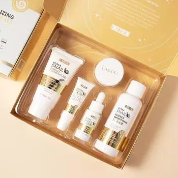 LAIKOU Snail Skincare Набор из 5 предметов для ухода за лицом для улучшения тона кожи 5-piece set