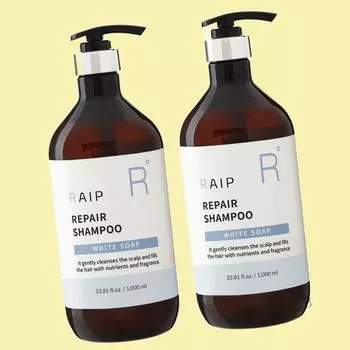 Laip Mildly Adic Scalp Care, парфюмированный шампунь с большим объемом для восстановления кожи головы, белое мыло, 1 л, 2 шт.