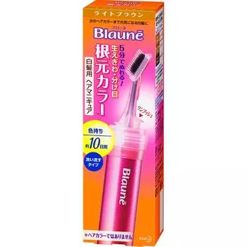 Лак для ногтей KAO Blaune Root Color Light Brown 28G для волос, краска для седых волос Нажмите на кнопку, чтобы выпустить жидкость; 2. Применить приложение