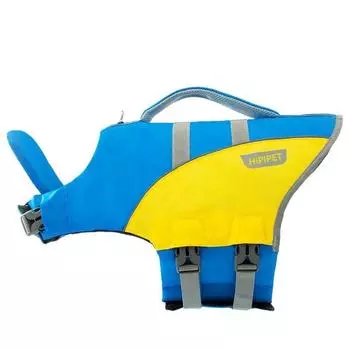 Lake Reflective Float Pet Rescue Vest Pet Life Vest Dog Swimming Suit Dog Life Jacket Dog Clothes XS-Blue Yellow
