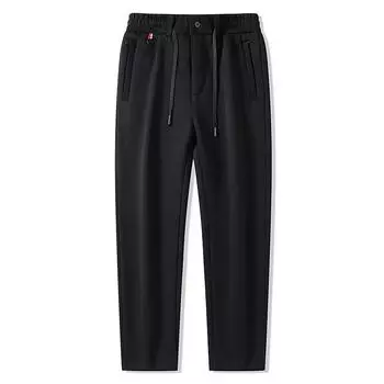 Lamb Velvet Pants Men s Winter Thickened Warm Velvet Pants Men s Sports Pants Outside Cotton Pants Men s Velvet Casual Pants L чёрный