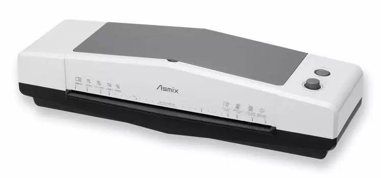 Ламинатор Asuka 4-х валковый L410A3 Разогрев 35 секунд Обработка A4 самая быстрая 33 секунды Автоматический реверс до 150 микрон Белый белый