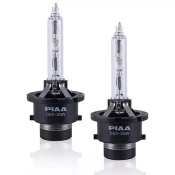 Лампа HID для фар PIAA 6000K, оригинальная замена, 3000 лм, D2S для 12 В транспортных средств, совместимая с техосмотром импортных транспортных средств, упаковка из 2 шт. X7357