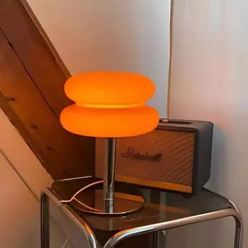 Лампа Macaron Glass с тремя цветными диммирующими лампами для гостиной, ночник для защиты глаз, итальянская дизайнерская светодиодная настольная лампа USB Plug розовый