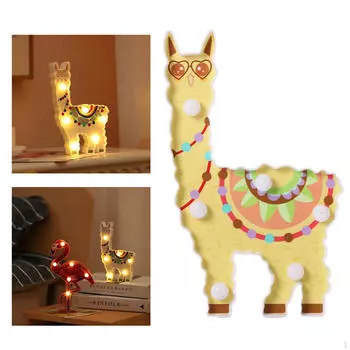 Лампа Настольный Ночной Декор Спальни Pink Llama