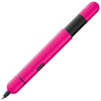 Lamy Шариковая ручка Pico neon pink Инновационная карманная шариковая ручка Полноразмерная ручка одним щелчком Металлический корпус Ширина линии M Компактный стержень черного цвета LAMY M 22