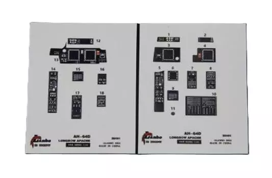 Lanbo Interior 3D Decal Mon 3D Decal для пластиковой модели LNB35101 1/35 AH-64D (для модели) (Самолет)