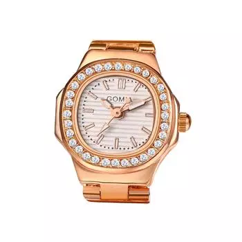 Lancardo Ring Watch Free Size Ring Watch Waterproof Analog Women s Rose Gold Clock Tool Anniversary Valentine s Day White Day Christmas Gift for