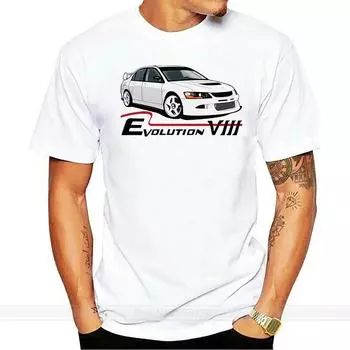 Lancer Ralliart Evolution VIII белая футболка Jdm Evo 8 Rally WRC брендовая футболка унисекс летняя хлопковая футболка унисекс L