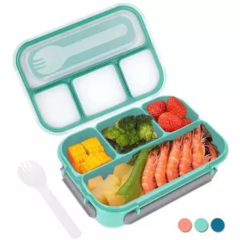 Ланч-бокс Bento Box для взрослых, контейнеры для ланч-боксов для малышей, детей, взрослых, герметичные, микроволновая печь, посудомоечная машина, 4 решетки 1000ml розовый