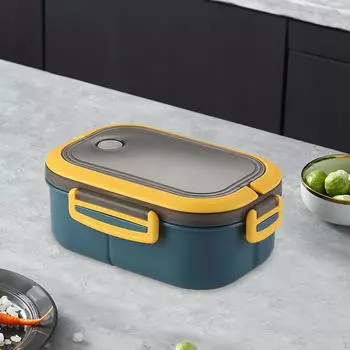 Ланч-бокс для взрослых с герметичными отделениями, изолированный Bento большой вместимости