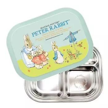 Ланч-бокс с запечатанной тарелкой Peter Rabbit, Olive 3312, крышка + тарелка, популярные корейские товары для родителей