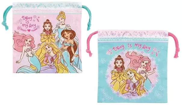 Ланч-бокс Skater Gusseted со шнурком, набор из 2 шт. Disney Princess 23 Girls KB64WN