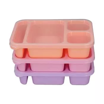 Ланч-боксы Bento с пылезащитной крышкой, контейнеры для соуса с 4 отделениями, контейнер для хранения еды, закуски