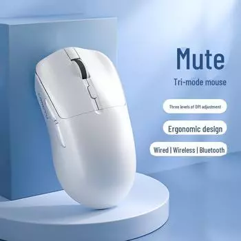 Langtu T6 Silent Three-Mode Optical Wired Mouse — портативная, прочная, для использования в офисе и на рабочем столе USB