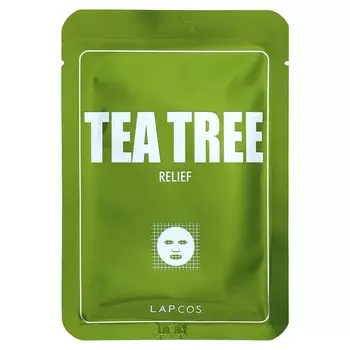 Lapcos, Tea Tree Beauty Sheet Mask, Relief, 1 лист, 25 мл (0,84 жидких унции)
