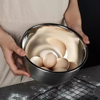 Лапша из нержавеющей стали, миски для рамэна, салатница, фруктовая миска, супница, тарелки для еды, большая миска для взбивания яиц, столовая посуда, кухонная утварь