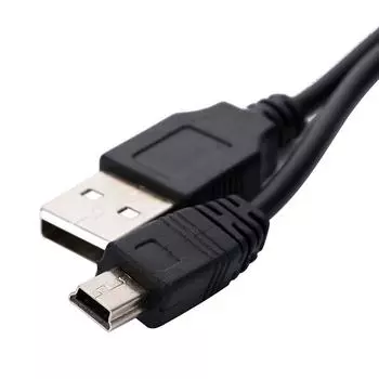 Laptop Camera for MP3 GPS USB 2.0 MINI 5 Pin Charging Cord Data Cables Male Jack USB To MINI 5Pin чёрный