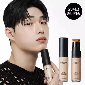 LAQLANC All Day Fixing Cover Foundation 30ml (No. 1/No. 2) 2 types, choose 1 No. 2 For normal skin (No. 27-29)