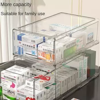 Large Box Stackable Proof Light Multi Storage Transparent Drawer Acrylic Layered Home Desktop Luxury Capacity Dust