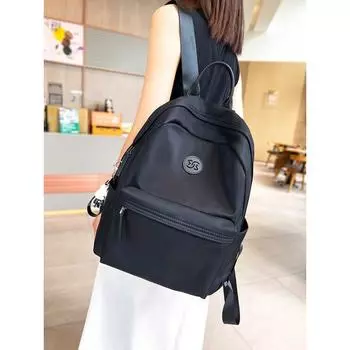 Large Capacity Casual Versatility for Traveling Backpack Men and Women 2024 New Arrival Lightweight Waterproof Work Clothing Computer Oxford Packsack Black