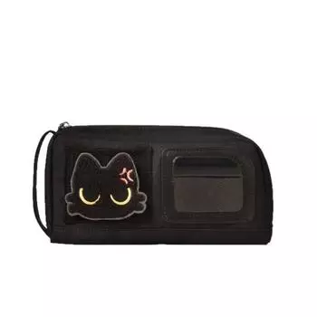 Large Capacity Cat Pencil Case Zipper Cat Pencil Bag Kawaii Stationery Bag Learning