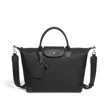 Large-capacity Commuting Solid-color Simple and Light Luxury Style Waterproof Nylon Single-shoulder Crossbody Hand-held Tote Bag