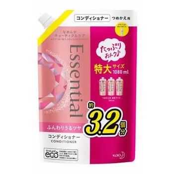[Large Capacity] Essential Soft and Glossy Conditioner Refill 1080ml