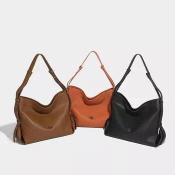 Large capacity fashion portable 2024 casual texture high value versatile shoulder tote bag чёрный