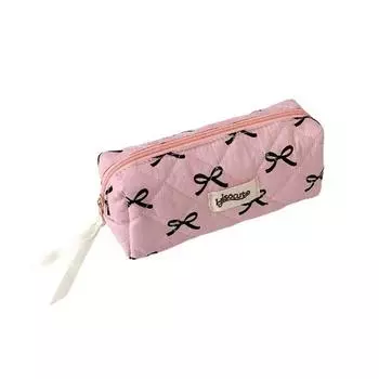 Large Capacity Korean Style Pencil Case Bowknot Bow Pencil Pouch Stationery Holder