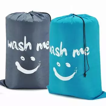 Large Capacity Laundry Bag Durable Clothes Storage Bags with Drawstring Closure Dirty Clothes Organizer for Home and Travel as picture