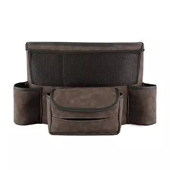 Large Capacity Multi-functional Seat Organizer Central Control Armrest Box Storage Bag Auto Center Console Tissue Organizer светло-коричневого