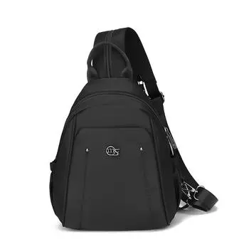 Large Capacity Oxford Cloth Backpack Female Leisure Student School Bag Outdoor Mountaineering Lightweight Travel Backpack чёрный