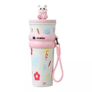 Large Capacity Panda Thermos Cup 316 Stainless Steel Insulated Mug Car Coffee Mug Student