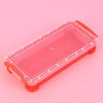 Large Capacity Pen Case Plastic Pen Box New Pencils Case красный