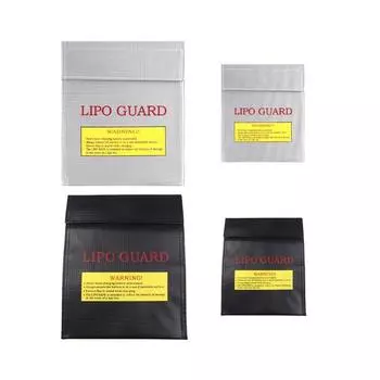 Large Capacity Portable Fireproof & Waterproof High-Quality RC LiPo Battery Safety Bag Guard Charge Sack S 18x23cm серебряный