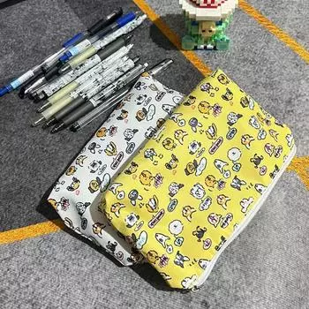 Large Capacity Puppy Print Pencil Case Korean Style Puppy Pencil Pouch Dog Pencil Bag Student жёлтый