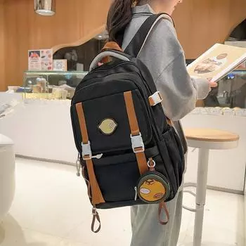 Large Capacity Schoolbag Women s Backpack Computer Backpack чёрный