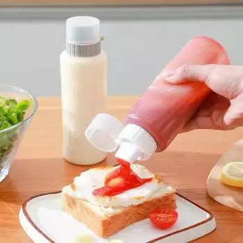 Large Diameter Squeeze Bottles with LIDS, Dressing Bottles, Plastic, Tomatoes, Salads, Sauces, Cream Scales Seasoning Organizer