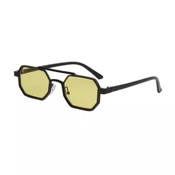 Large Frame Double Beam Sun Glasses Punk Multicolor Eyewear Personalized Polygon Sunglasses Unisex Style 6