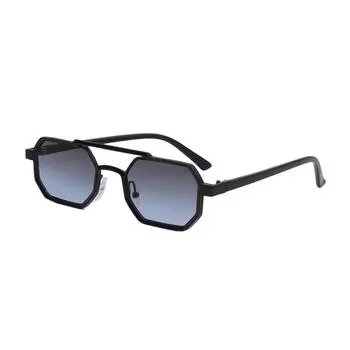 Large Frame Double Beam Sun Glasses Punk Multicolor Eyewear Fashion Polygon Sunglasses Travel Style 2